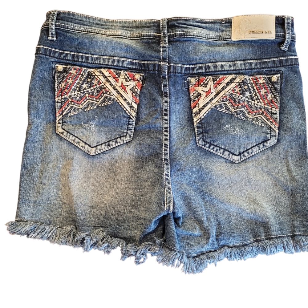 Grace in LA embellished denim P Short - 18.          F60 - Picture 7 of 12